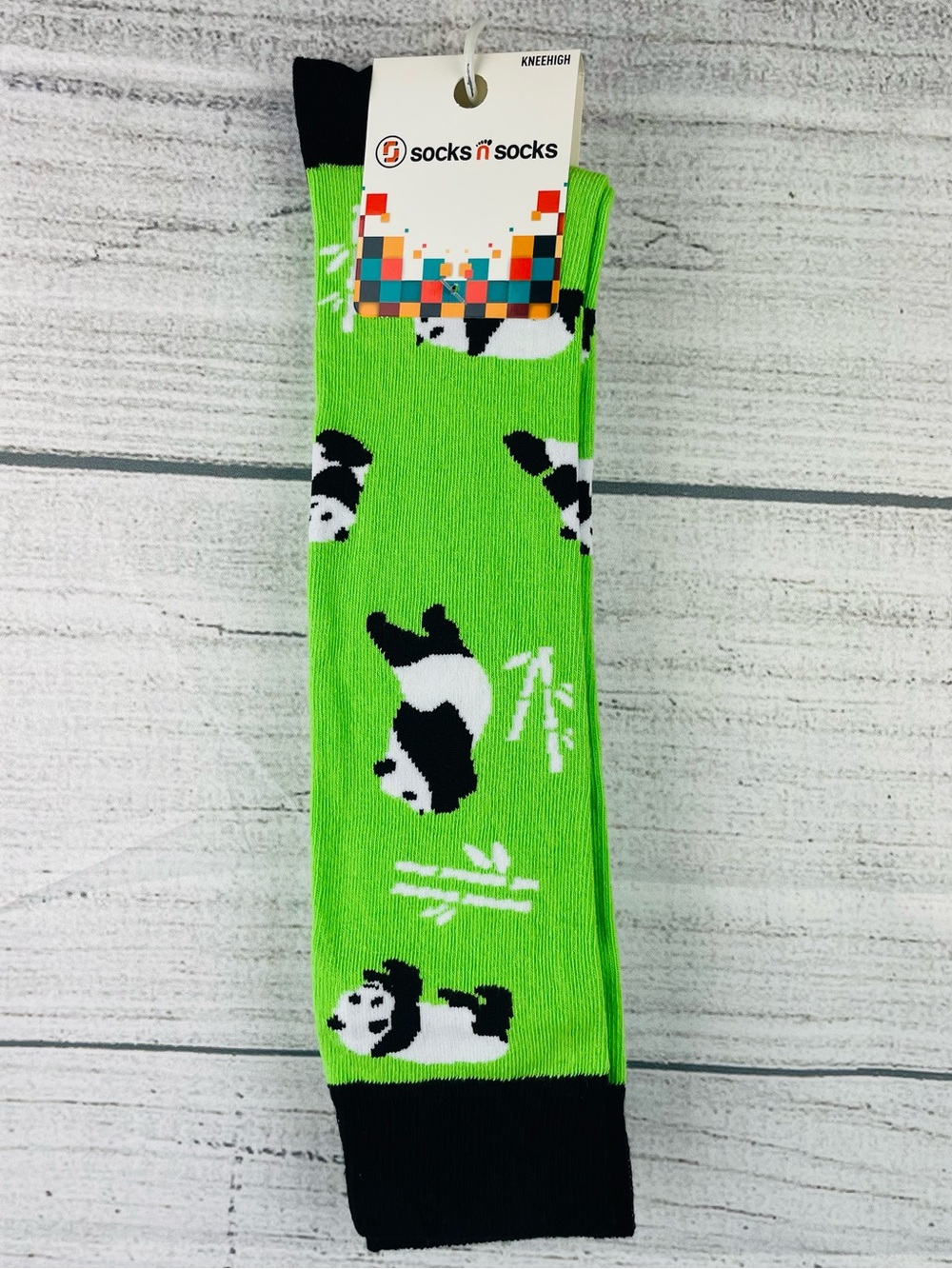 Socks n Socks Women's One Size Knee High Silly Panda Theme Socks - NEW 1 Pair